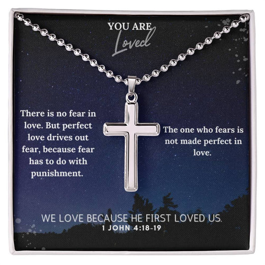 Stainless Steel Faith Cross Necklace