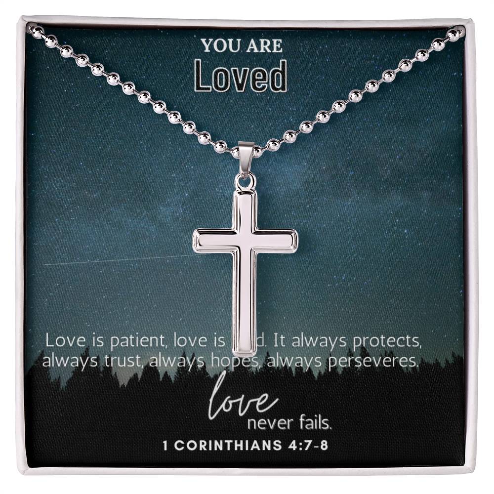 Stainless Steel Faith Cross Necklace