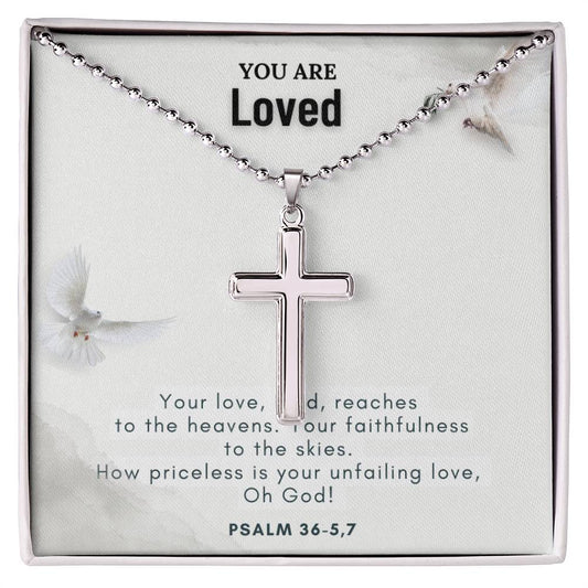 Stainless Steel Faith Cross Necklace