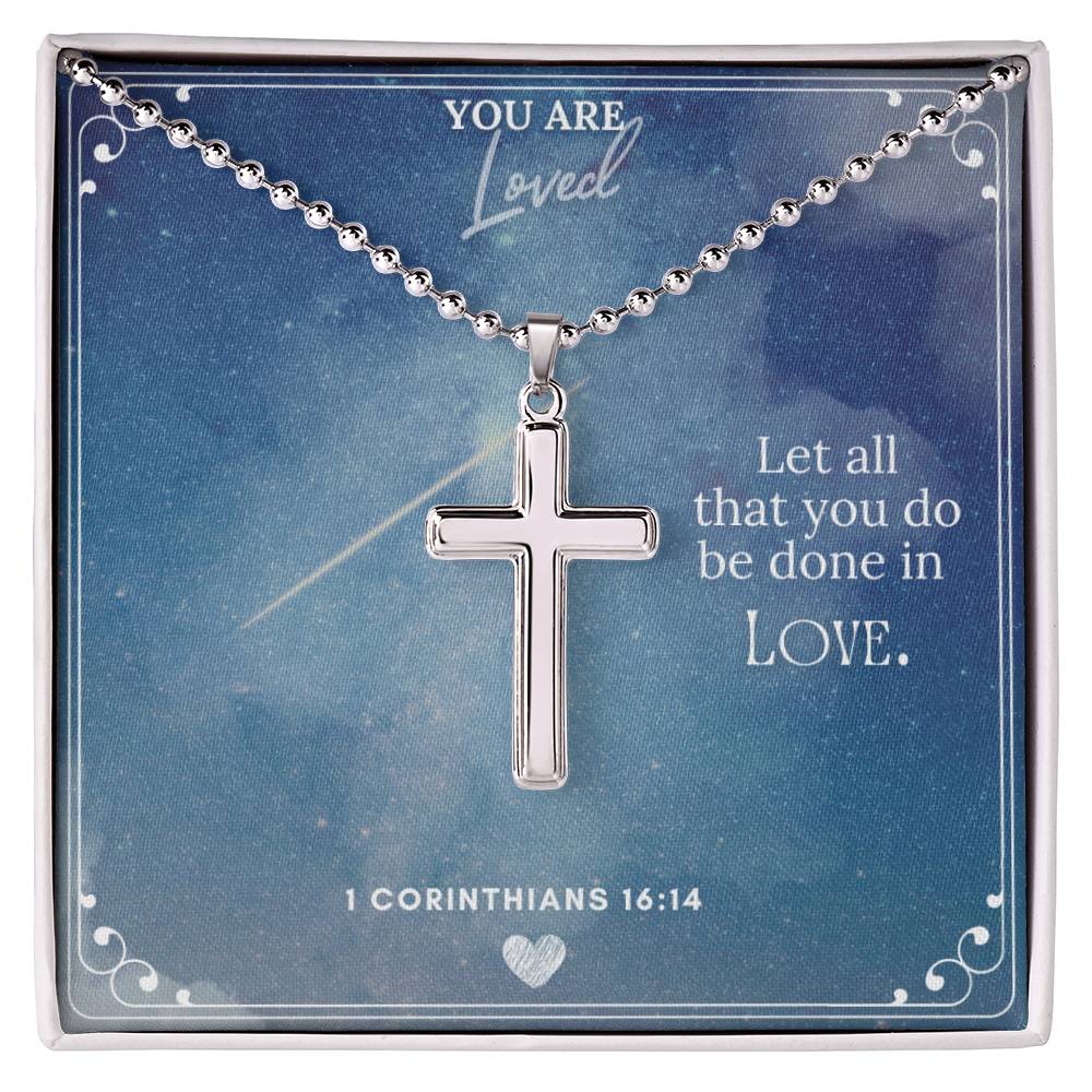 Stainless Steel Faith Cross Necklace