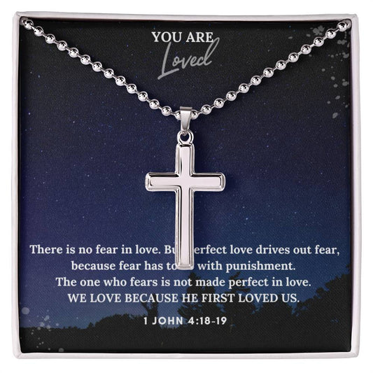 Stainless Steel Faith Cross Necklace