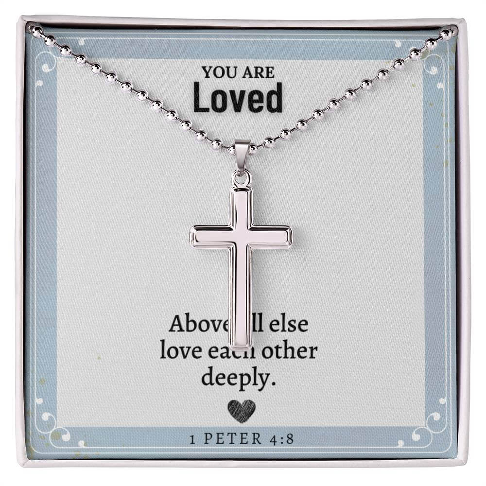 Stainless Steel Faith Cross Necklace