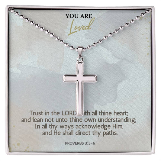 Stainless Steel Faith Cross Necklace