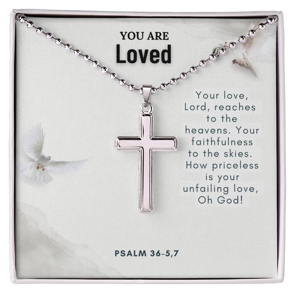 Stainless Steel Faith Cross Necklace