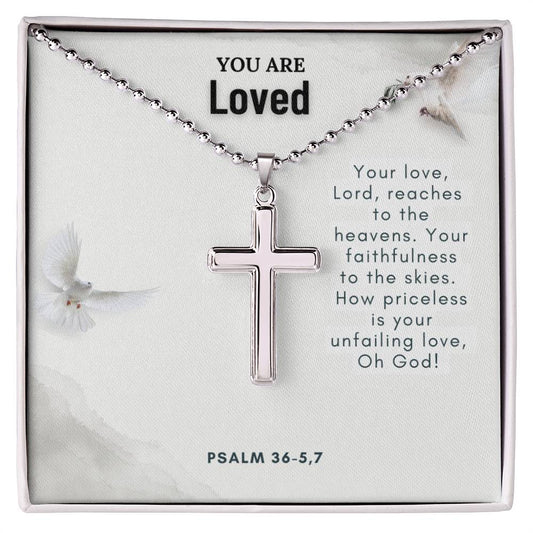 Stainless Steel Faith Cross Necklace