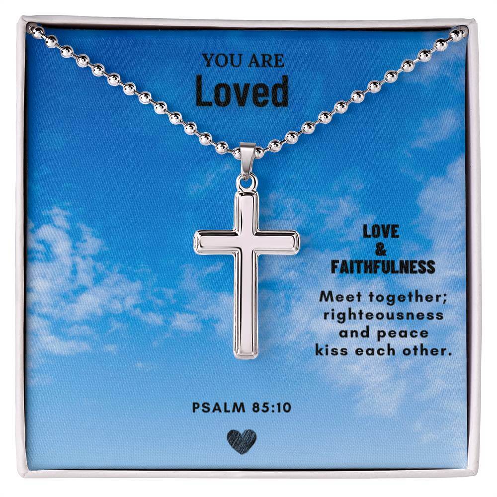 Stainless Steel Faith Cross Necklace
