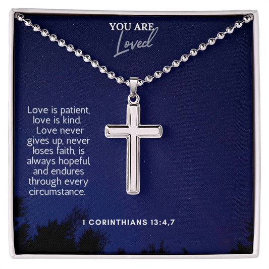 Stainless Steel Faith Cross Necklace