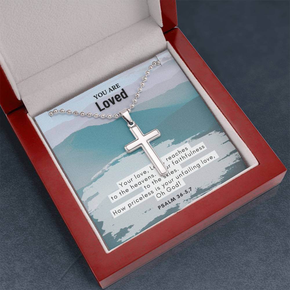 Stainless Steel Faith Cross Necklace