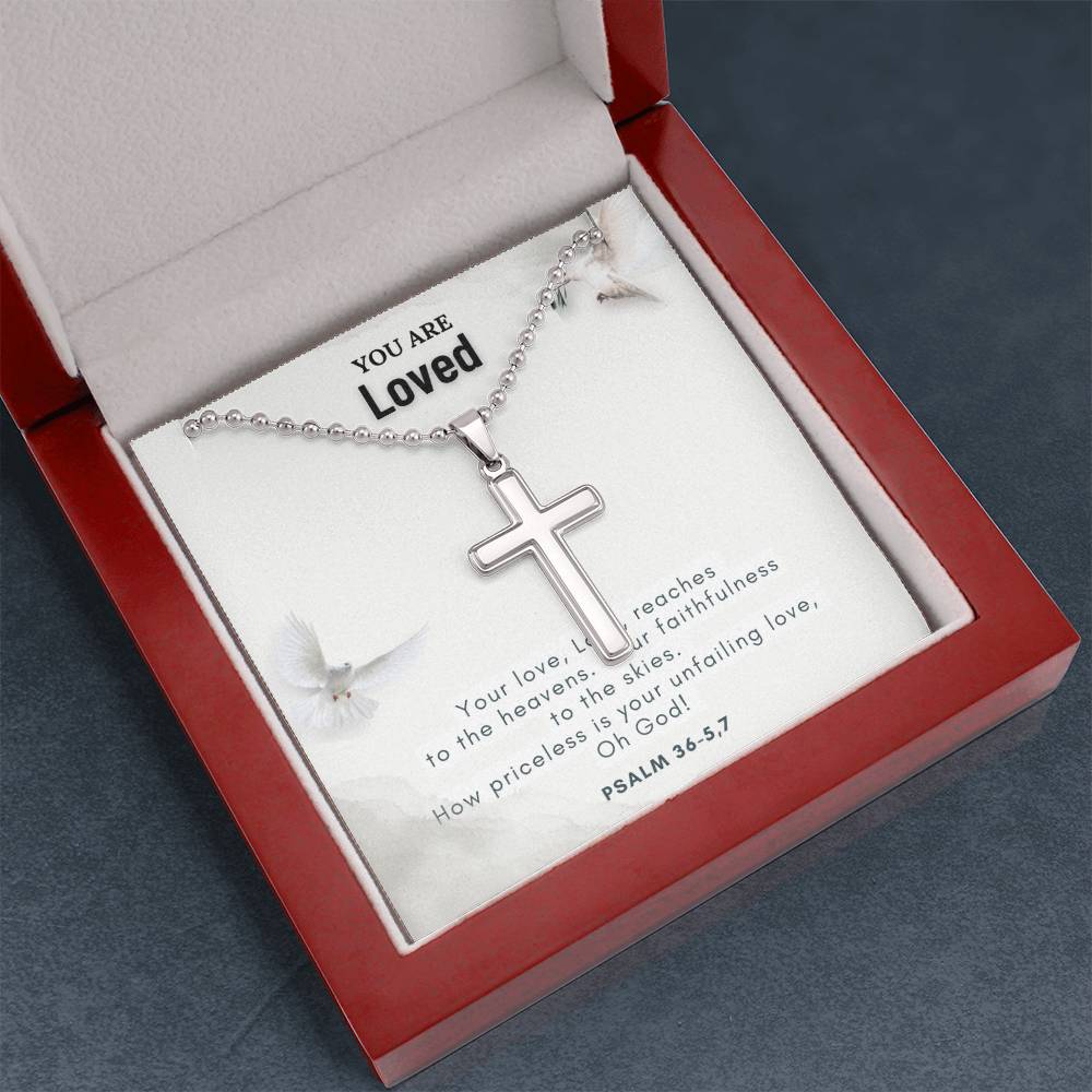 Stainless Steel Faith Cross Necklace