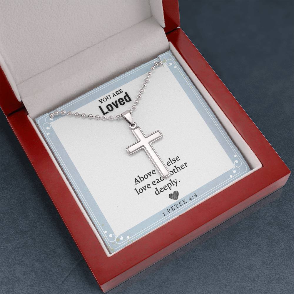 Stainless Steel Faith Cross Necklace