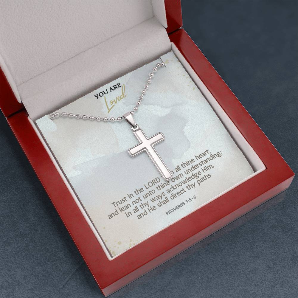 Stainless Steel Faith Cross Necklace