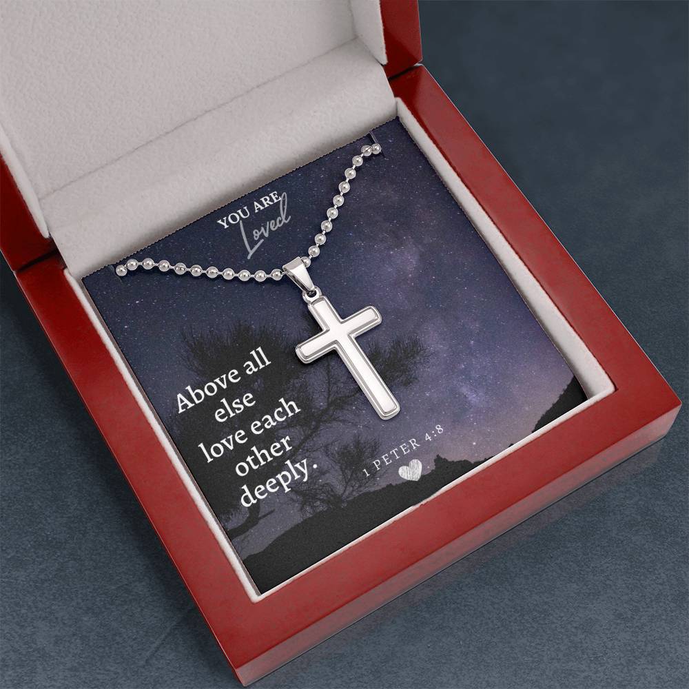Stainless Steel Faith Cross Necklace