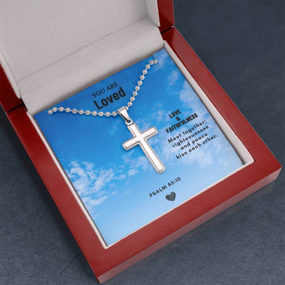 Stainless Steel Faith Cross Necklace