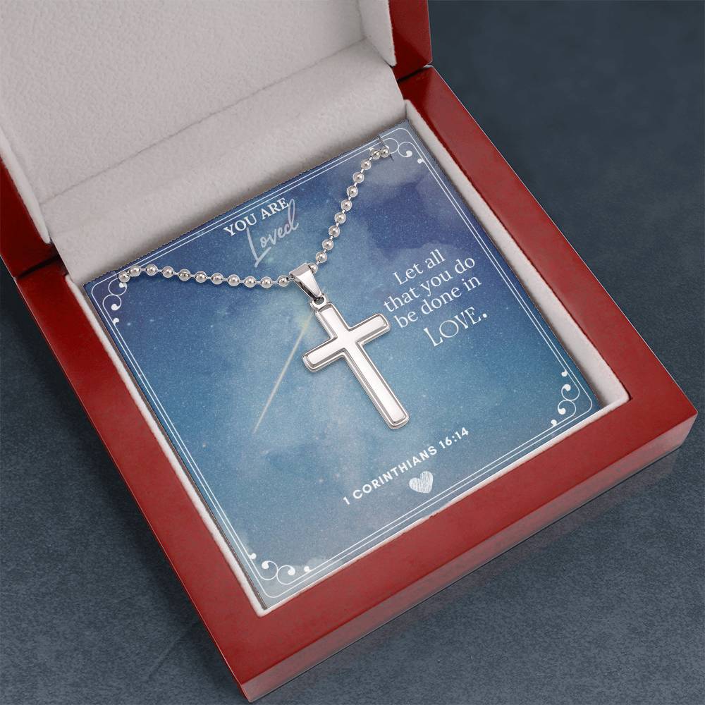 Stainless Steel Faith Cross Necklace