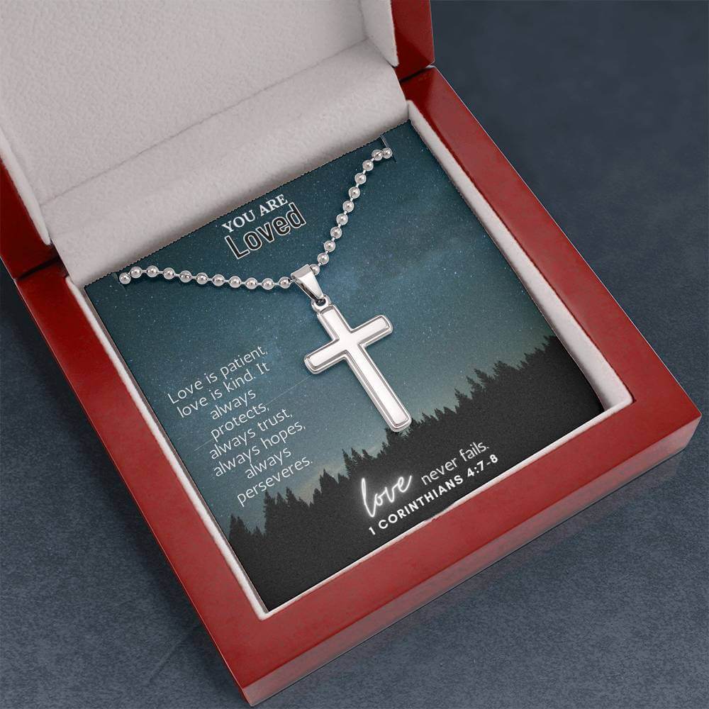 Stainless Steel Faith Cross Necklace