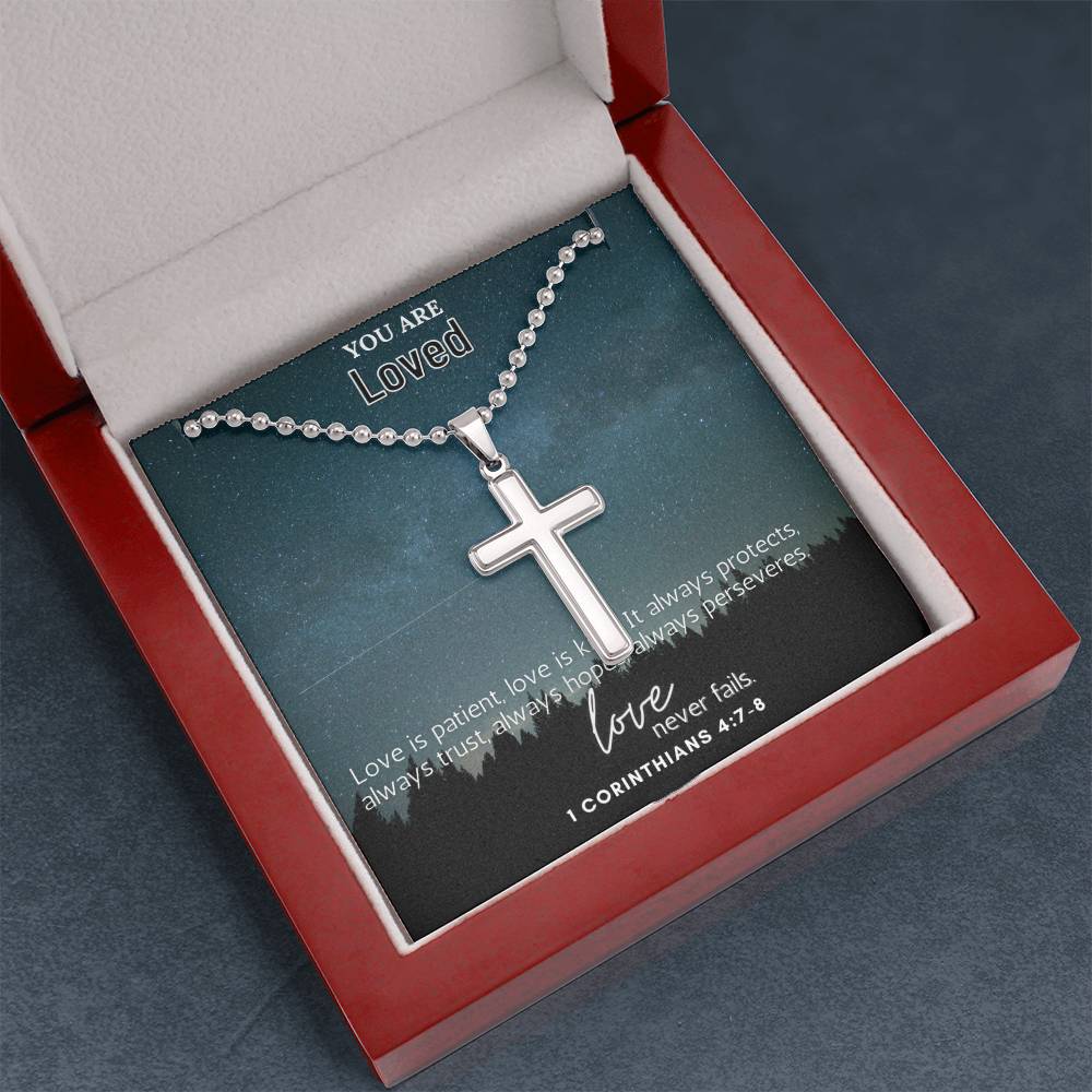 Stainless Steel Faith Cross Necklace
