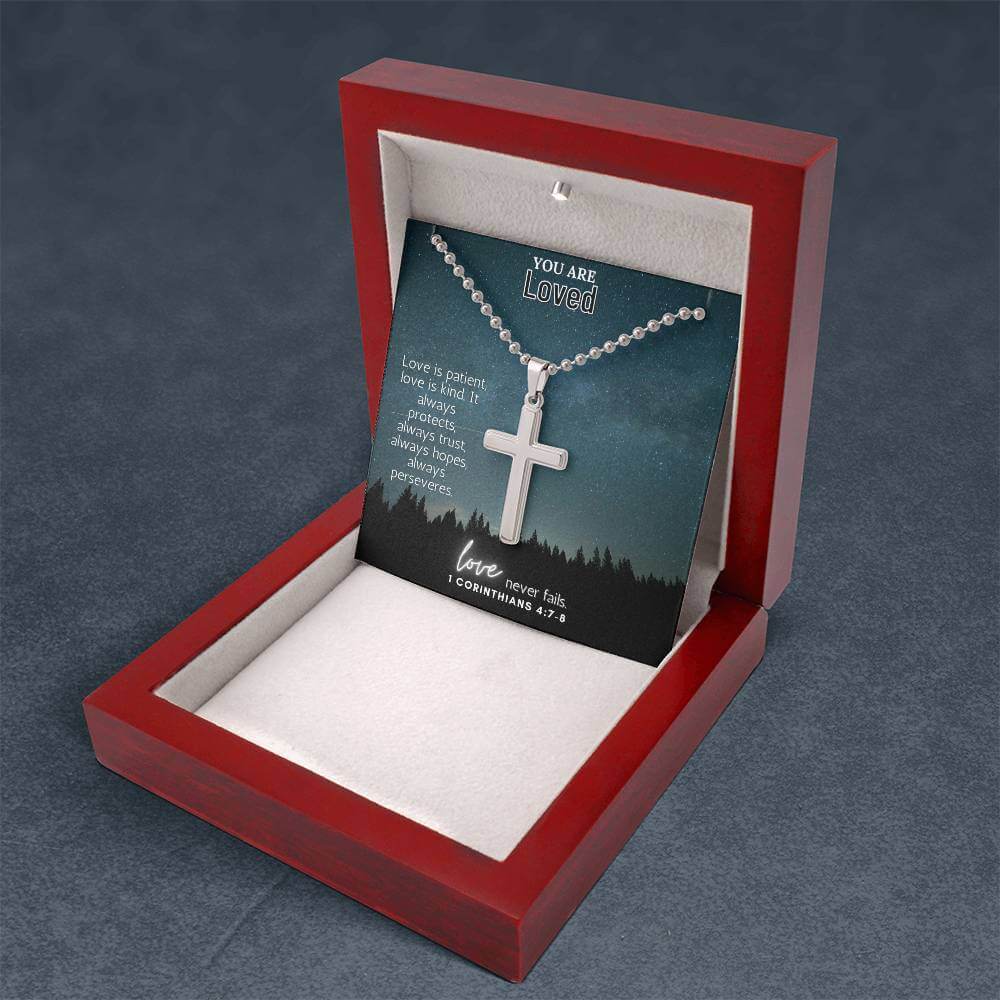 Stainless Steel Faith Cross Necklace