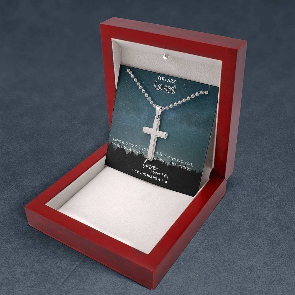 Stainless Steel Faith Cross Necklace