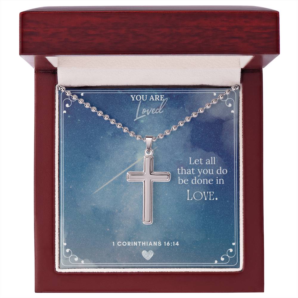 Stainless Steel Faith Cross Necklace