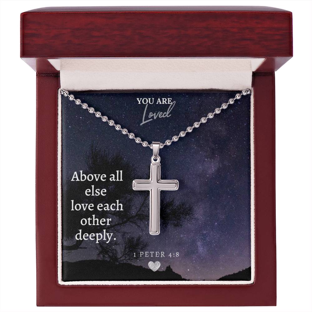 Stainless Steel Faith Cross Necklace