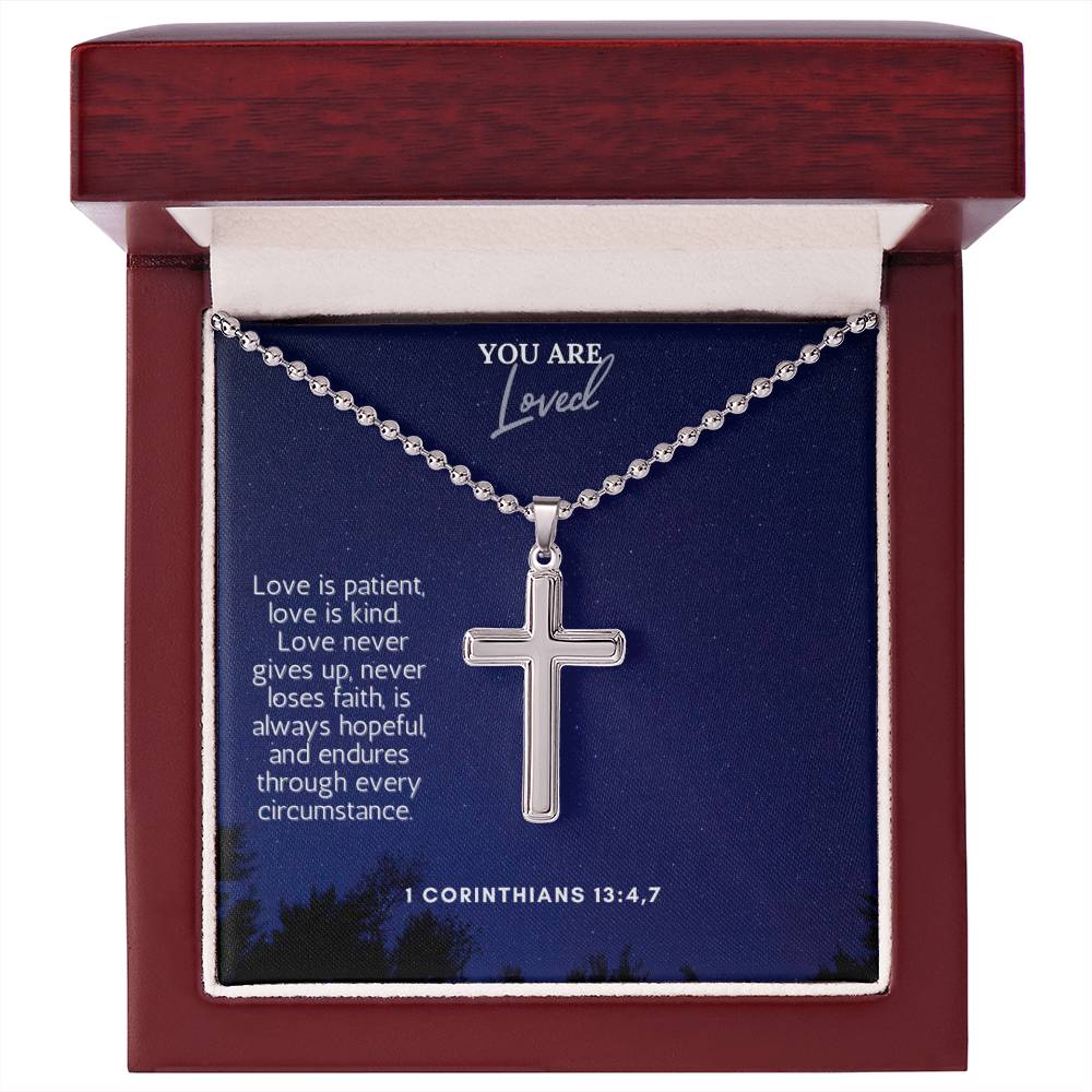 Stainless Steel Faith Cross Necklace