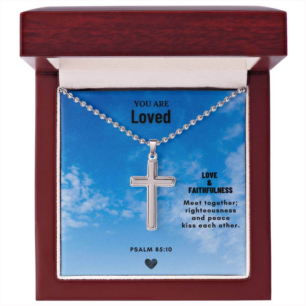 Stainless Steel Faith Cross Necklace