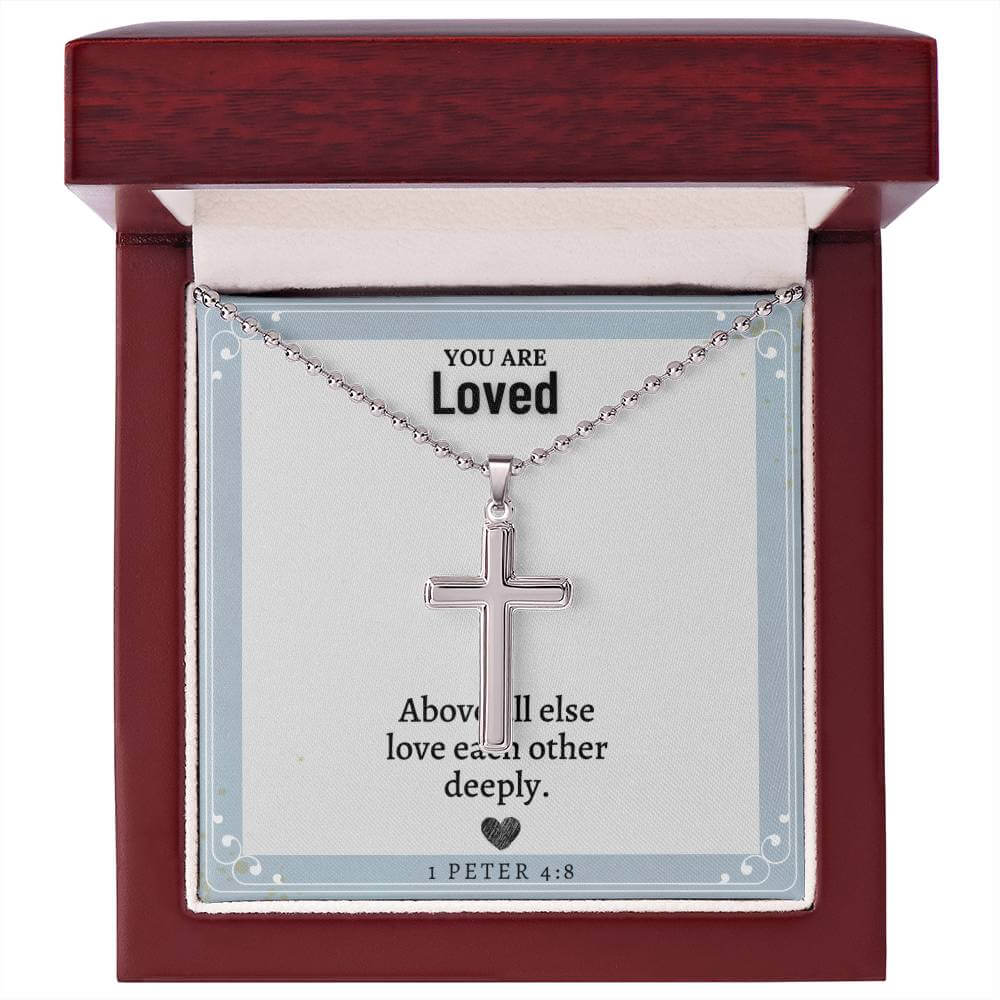 Stainless Steel Faith Cross Necklace