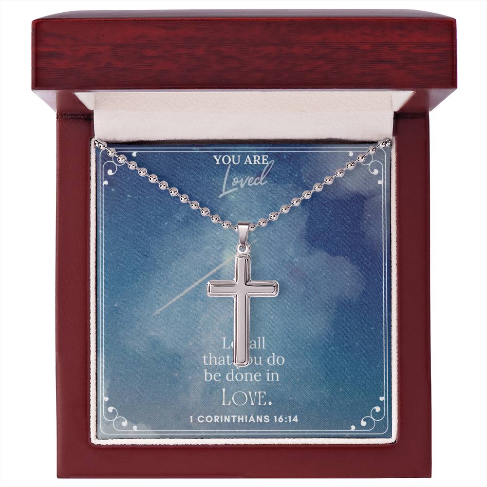 Stainless Steel Faith Cross Necklace
