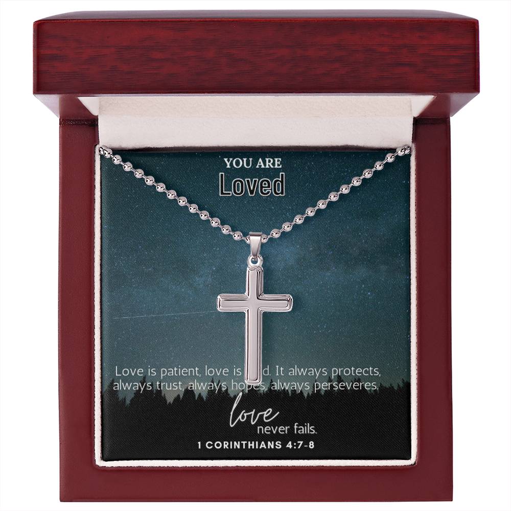 Stainless Steel Faith Cross Necklace