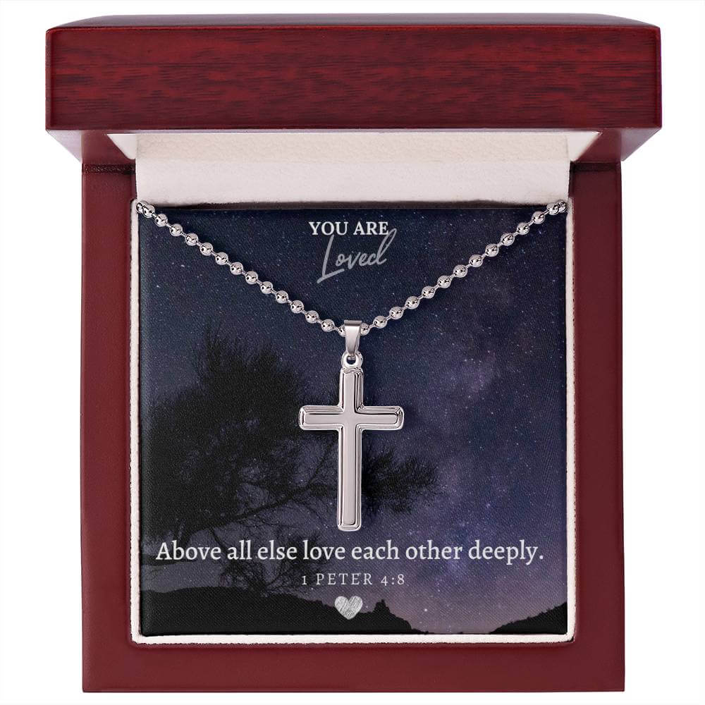 Stainless Steel Faith Cross Necklace