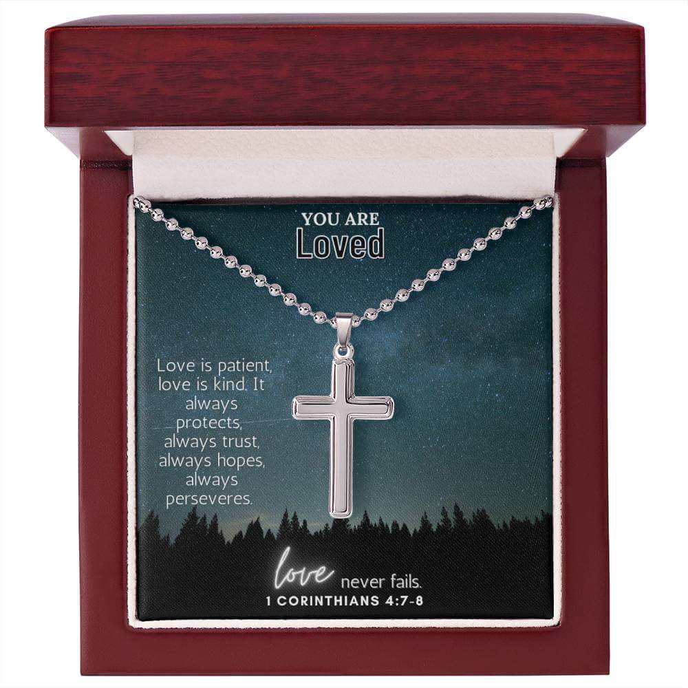 Stainless Steel Faith Cross Necklace