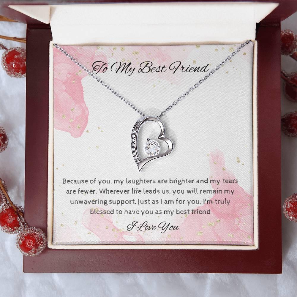 To My Best Friend - Dazzling Forever Love Necklace - Camili Bel Creations Gift Shop