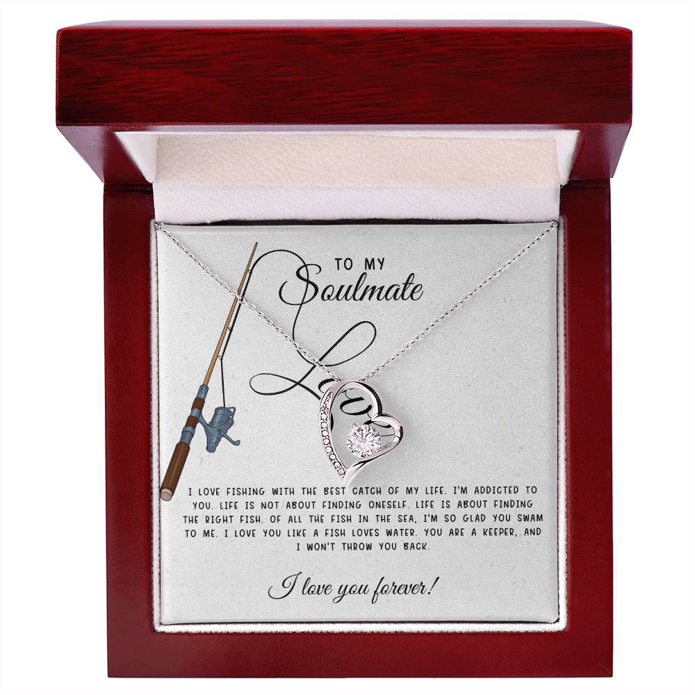 To My Soulmate, Forever Love Necklace With Gift For Her