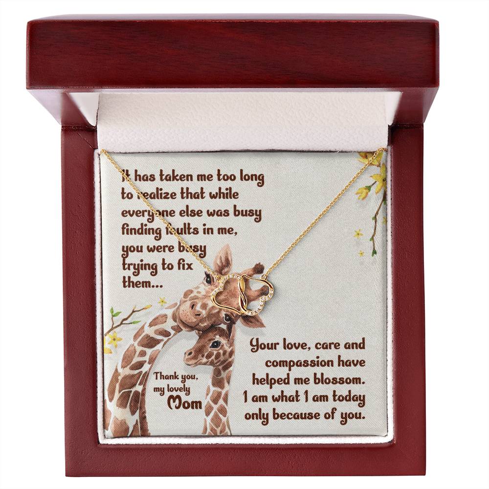To My Lovely Mom - Stunning Everlasting Love Necklace - A Daughter Mother Gift - Camili Bel Creations Gift Shop