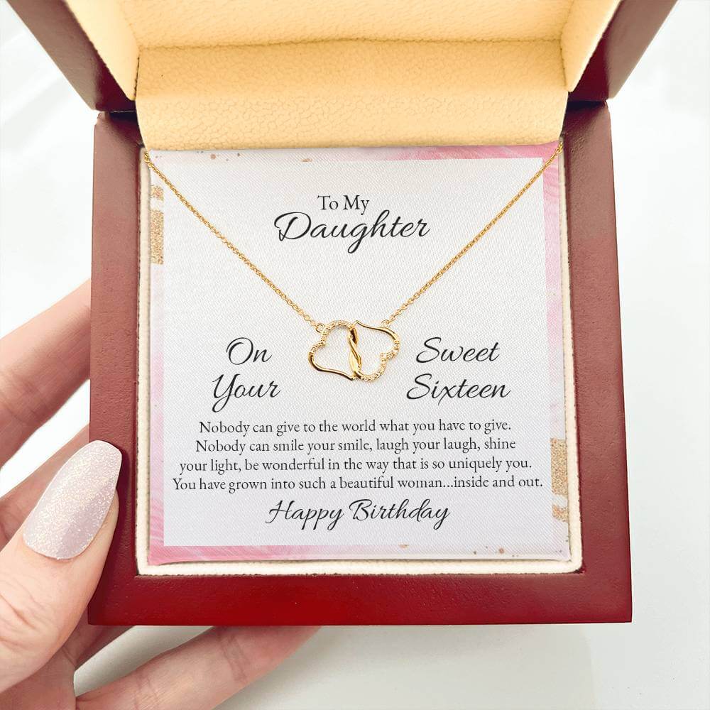 To My Daughter - On Your Sweet Sixteen Necklace - Camili Bel Creations Gift Shop