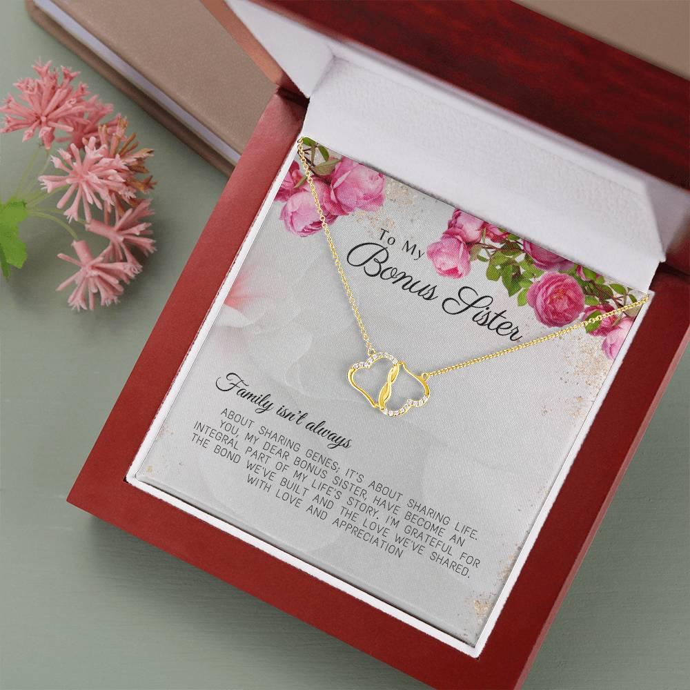 Everlasting Love Necklace for the Best Bonus Sister - Camili Bel Creations Gift Shop