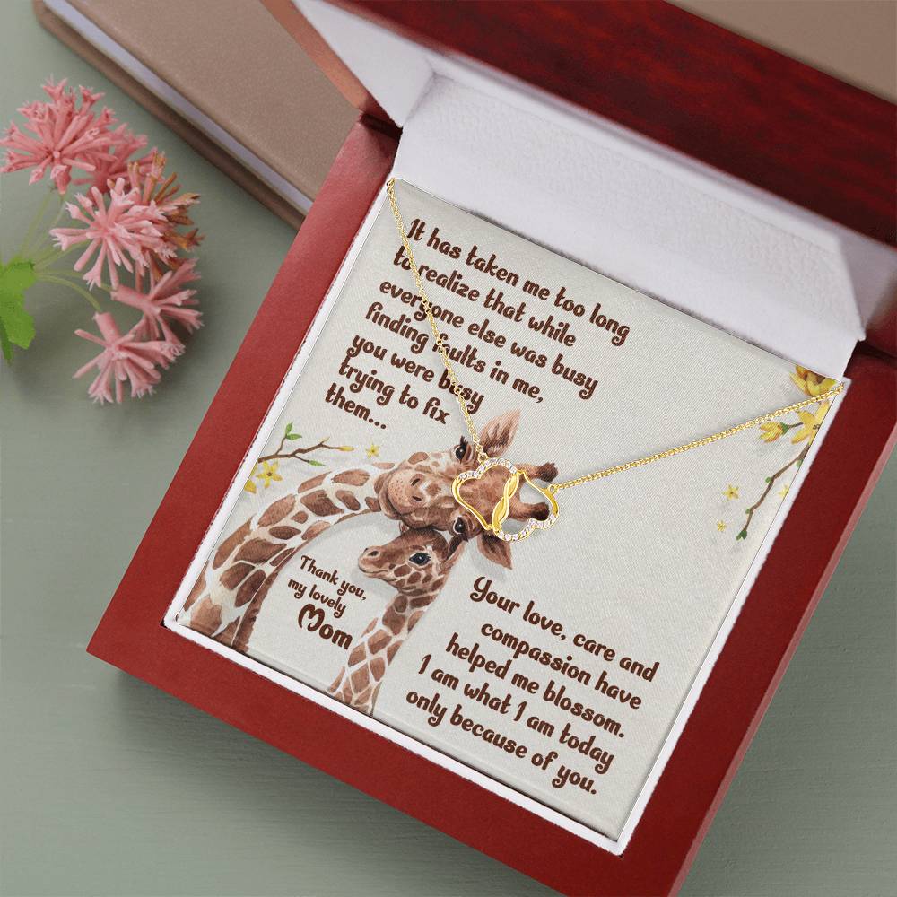 To My Lovely Mom - Stunning Everlasting Love Necklace - A Daughter Mother Gift - Camili Bel Creations Gift Shop