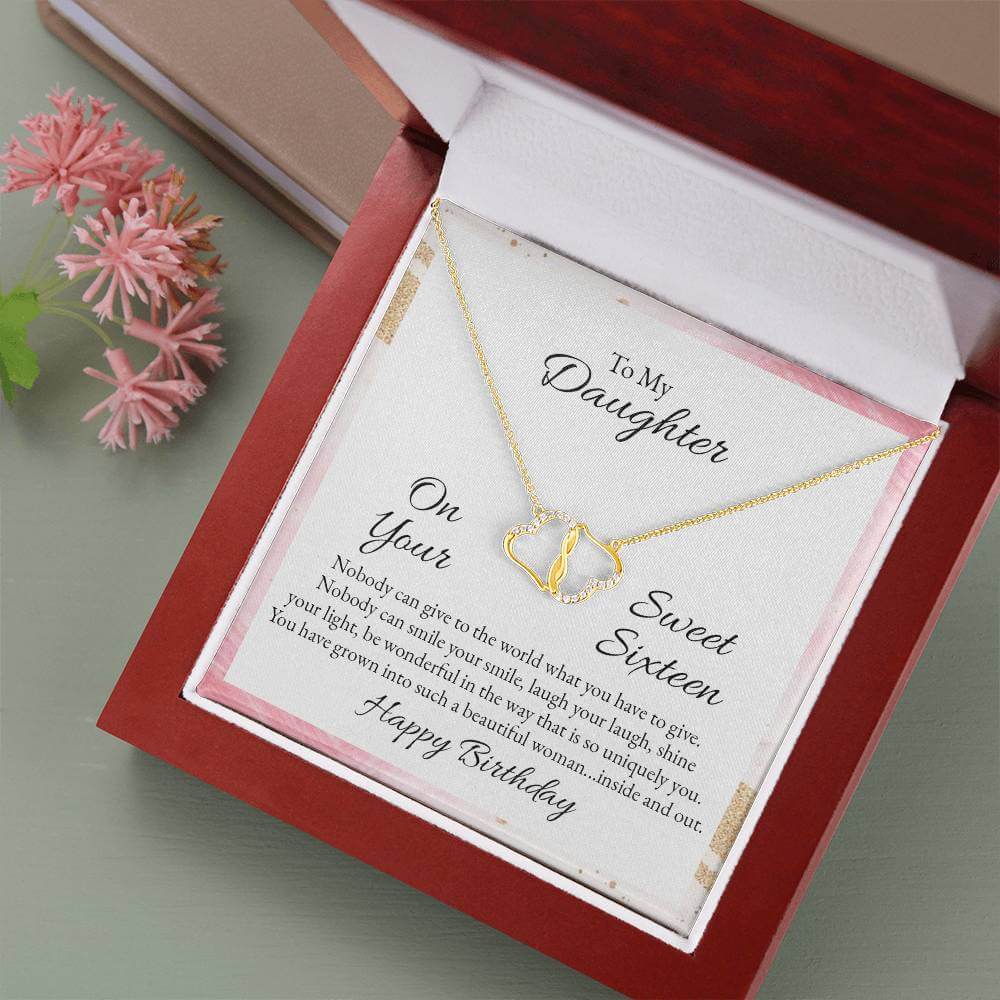 To My Daughter - On Your Sweet Sixteen Necklace - Camili Bel Creations Gift Shop