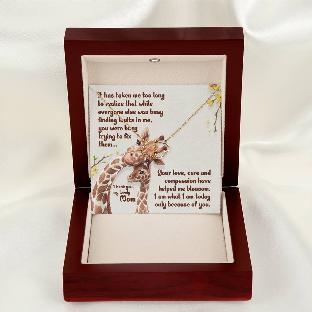 To My Lovely Mom - Stunning Everlasting Love Necklace - A Daughter Mother Gift - Camili Bel Creations Gift Shop