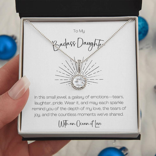 14K White Gold Finish I Eternal Hope Necklace I Gift For Badass Daughter - Camili Bel Creations Gift Shop