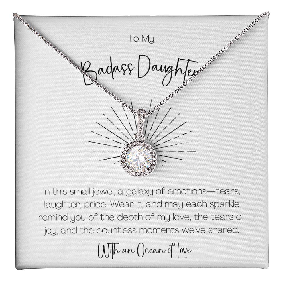 14K White Gold Finish I Eternal Hope Necklace I Gift For Badass Daughter - Camili Bel Creations Gift Shop