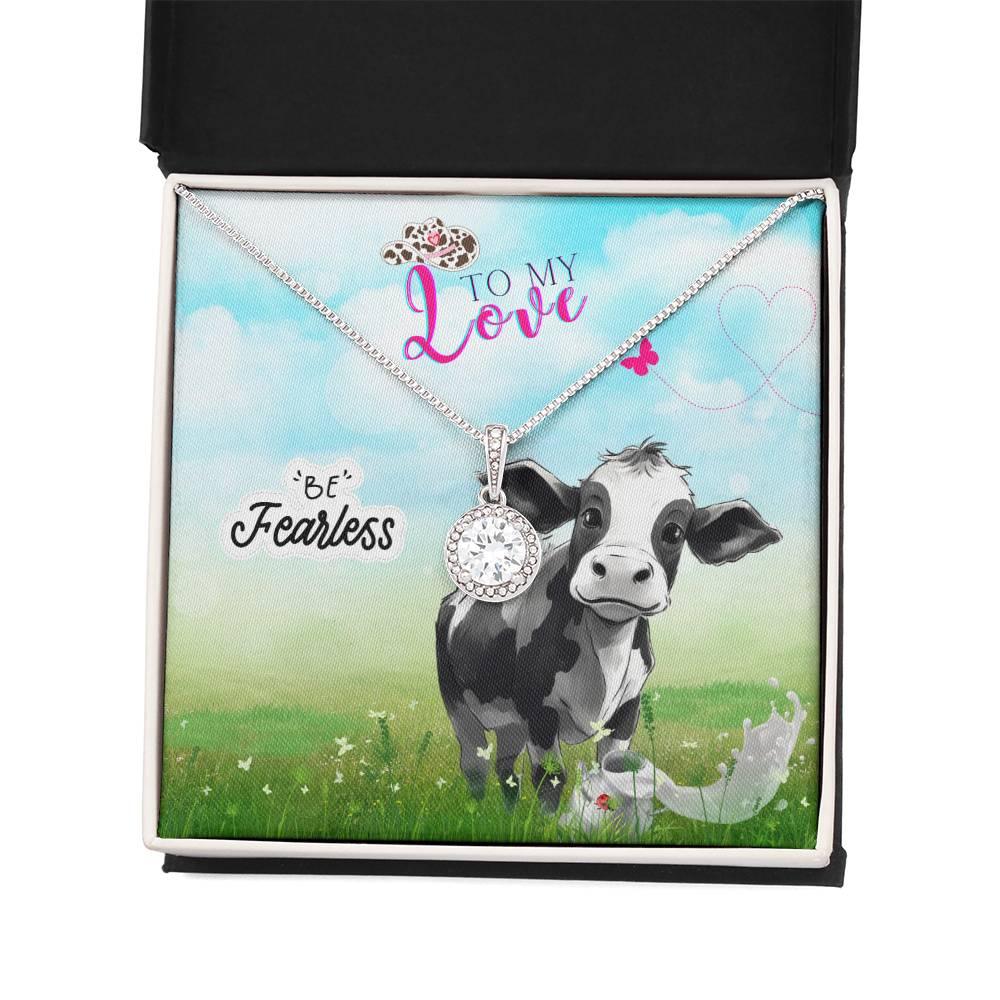 Be Fearless A Stunning Love Not Necklace To My Love I 14K White Gold Finish I Gift For Her, Birthday, Soulmate, Gift For Anniversary - Camili Bel Creations Gift Shop