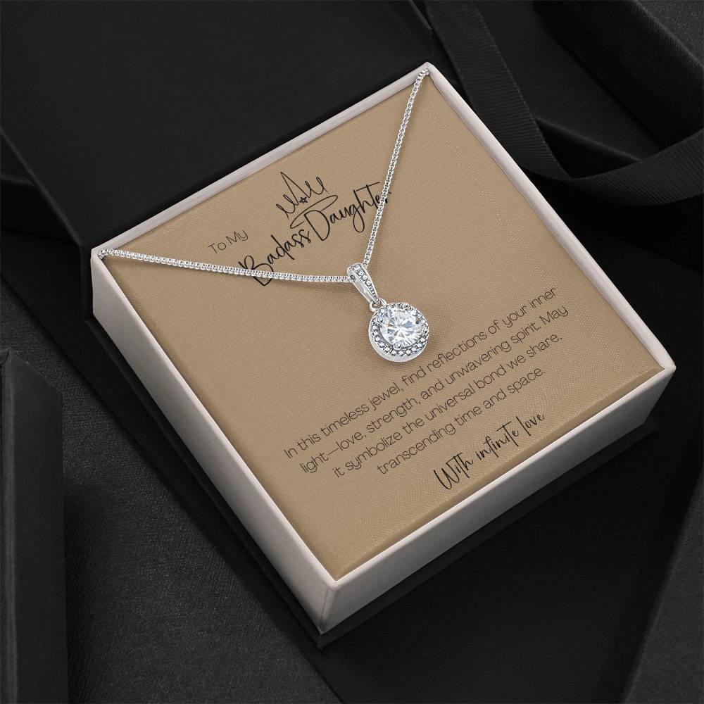 14K White Gold Finish I Eternal Hope Necklace I Gift For Badass Daughter - Camili Bel Creations Gift Shop