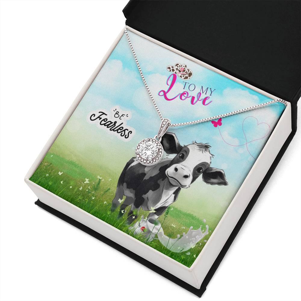 Be Fearless A Stunning Love Not Necklace To My Love I 14K White Gold Finish I Gift For Her, Birthday, Soulmate, Gift For Anniversary - Camili Bel Creations Gift Shop