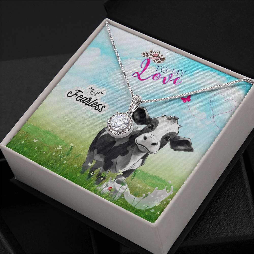 Be Fearless A Stunning Love Not Necklace To My Love I 14K White Gold Finish I Gift For Her, Birthday, Soulmate, Gift For Anniversary - Camili Bel Creations Gift Shop