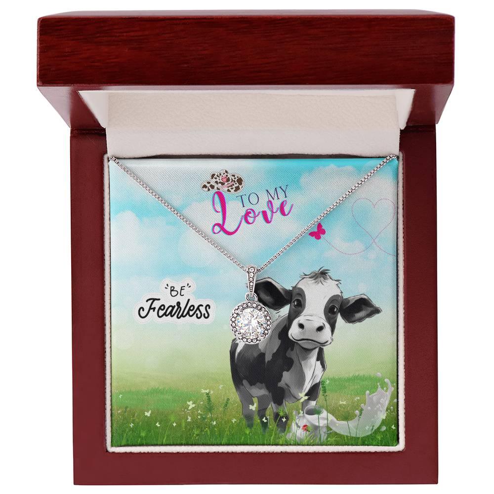 Be Fearless A Stunning Love Not Necklace To My Love I 14K White Gold Finish I Gift For Her, Birthday, Soulmate, Gift For Anniversary - Camili Bel Creations Gift Shop