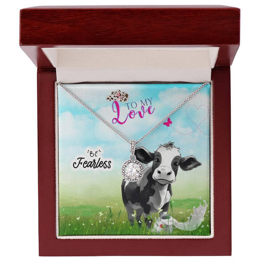 Be Fearless A Stunning Love Not Necklace To My Love I 14K White Gold Finish I Gift For Her, Birthday, Soulmate, Gift For Anniversary - Camili Bel Creations Gift Shop