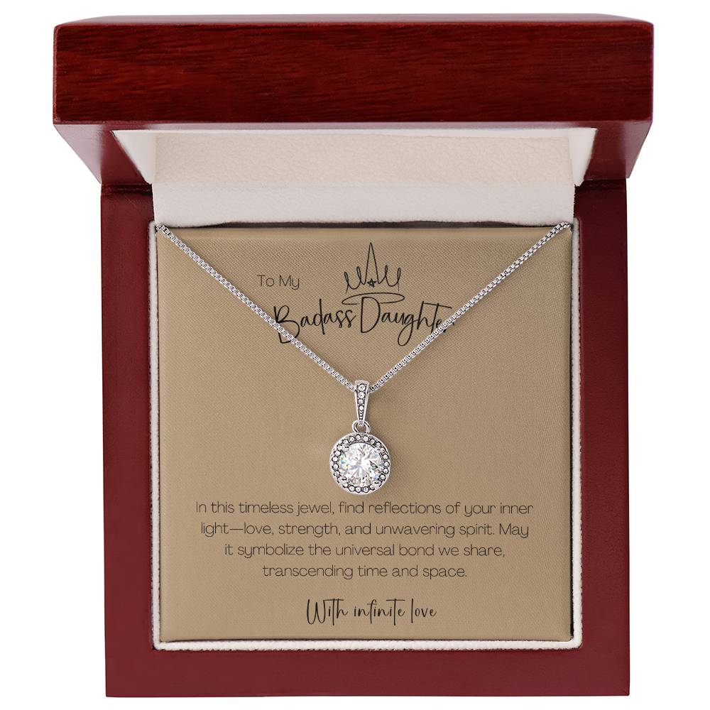 14K White Gold Finish I Eternal Hope Necklace I Gift For Badass Daughter - Camili Bel Creations Gift Shop