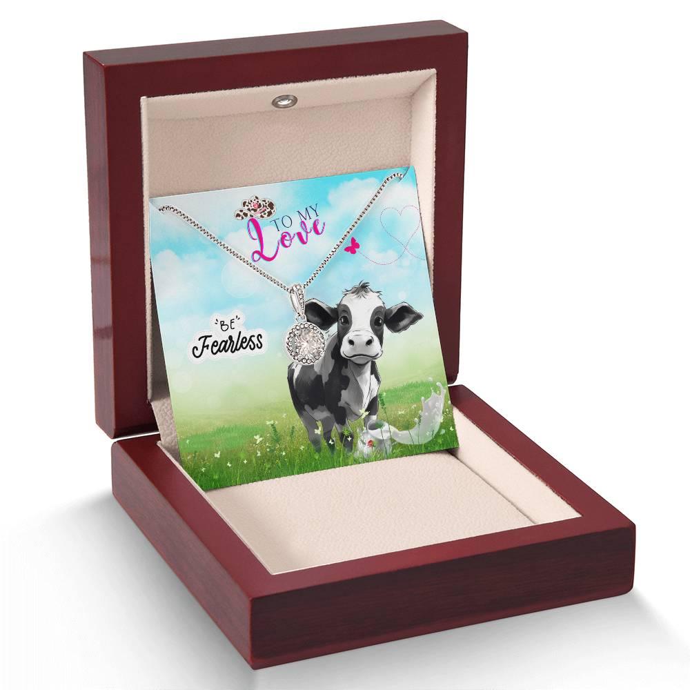 Be Fearless A Stunning Love Not Necklace To My Love I 14K White Gold Finish I Gift For Her, Birthday, Soulmate, Gift For Anniversary - Camili Bel Creations Gift Shop