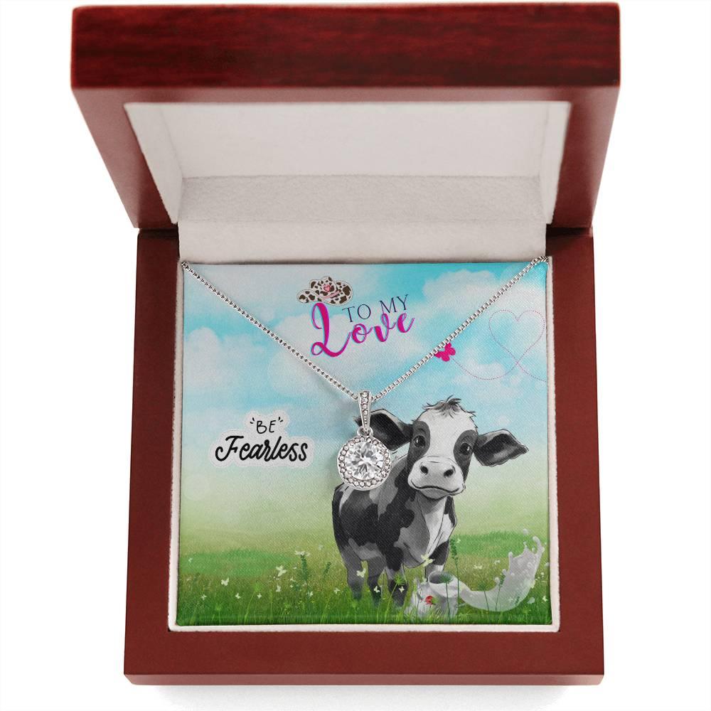 Be Fearless A Stunning Love Not Necklace To My Love I 14K White Gold Finish I Gift For Her, Birthday, Soulmate, Gift For Anniversary - Camili Bel Creations Gift Shop